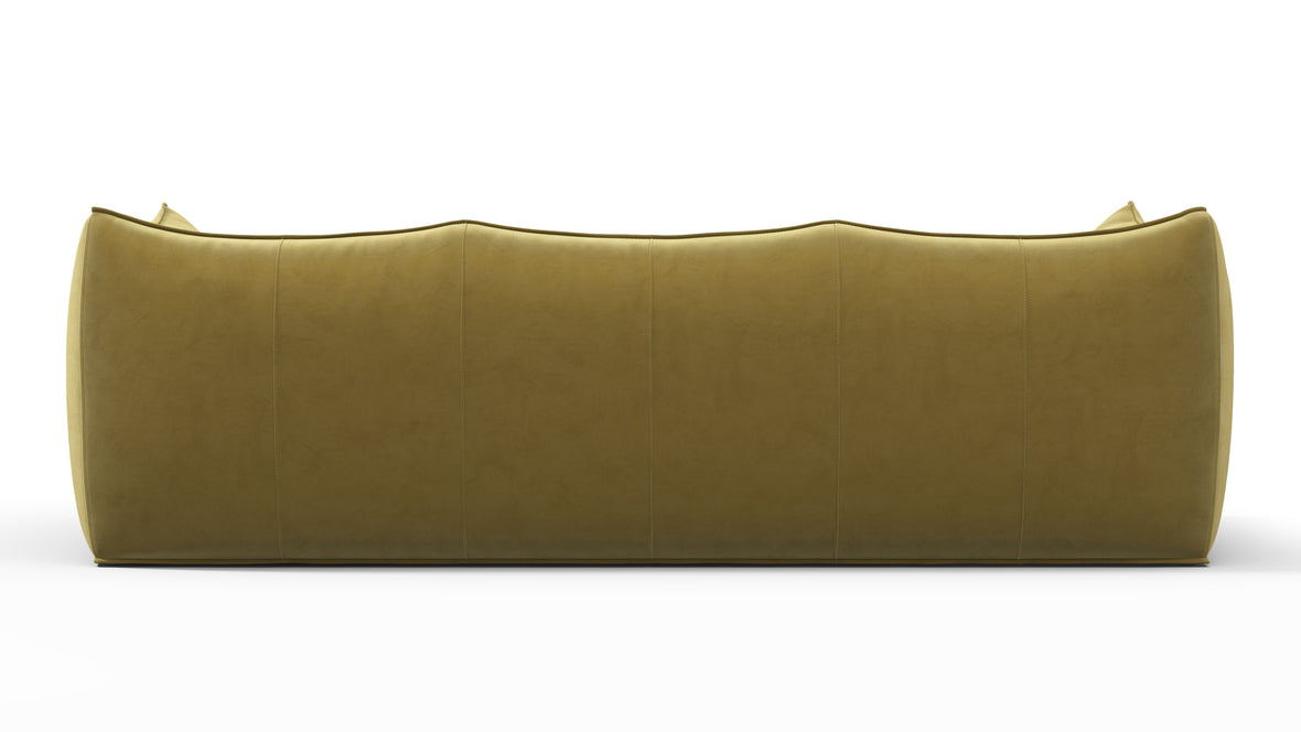 Bambole - Mario Bellini Bambole Three Seater Sofa, Olive Gold Velvet