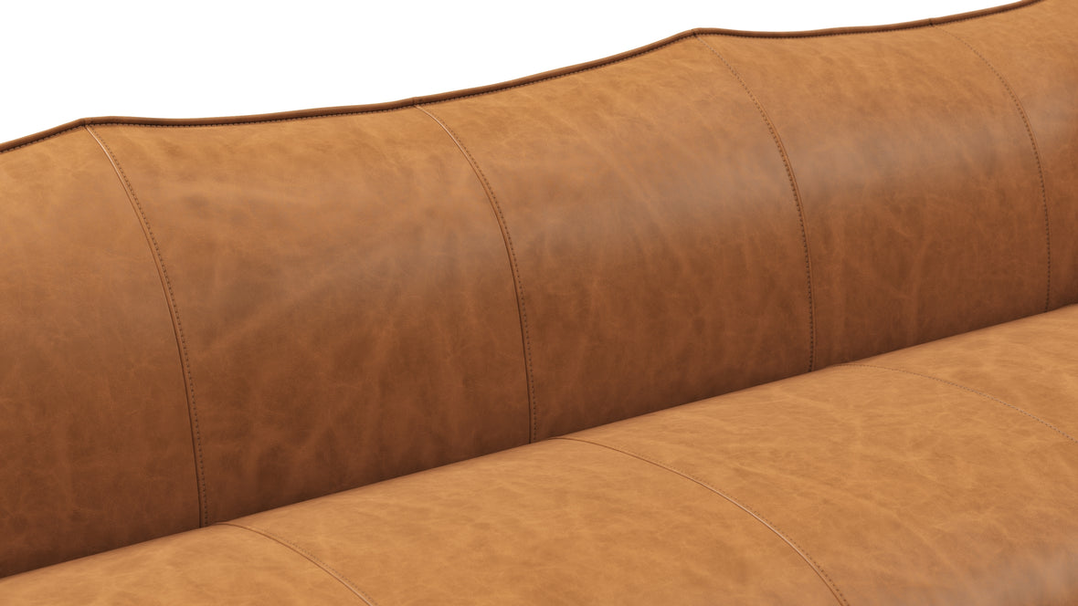 Bambole - Mario Bellini Bambole Three Seater Sofa, Distressed Brown Premium Leather