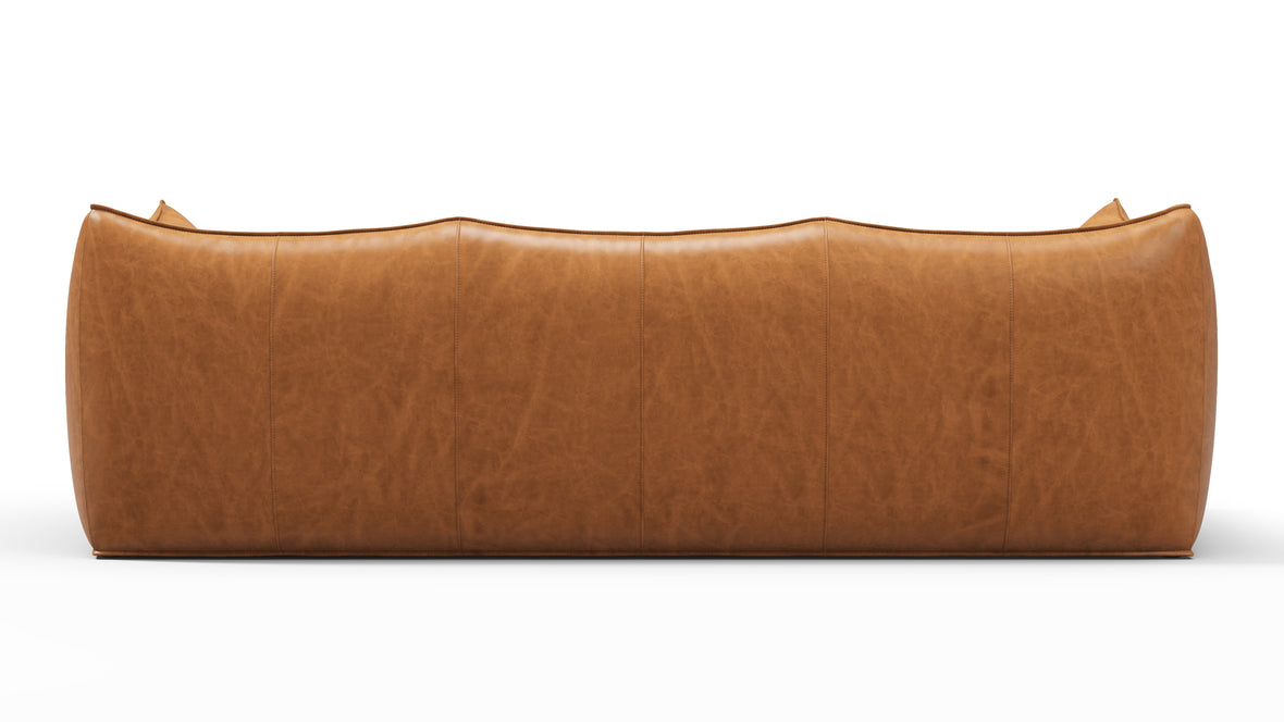 Bambole - Mario Bellini Bambole Three Seater Sofa, Distressed Brown Premium Leather