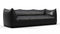 Leandro - Leandro Three Seater Sofa, Midnight Black Premium Leather