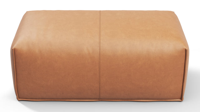 Bambole - Mario Bellini Bambole Ottoman, Chestnut Vegan Leather