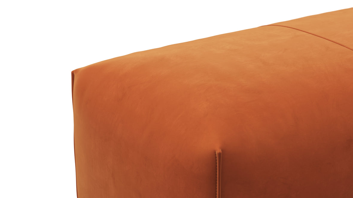 Bambole - Mario Bellini Bambole Ottoman, Apricot Velvet