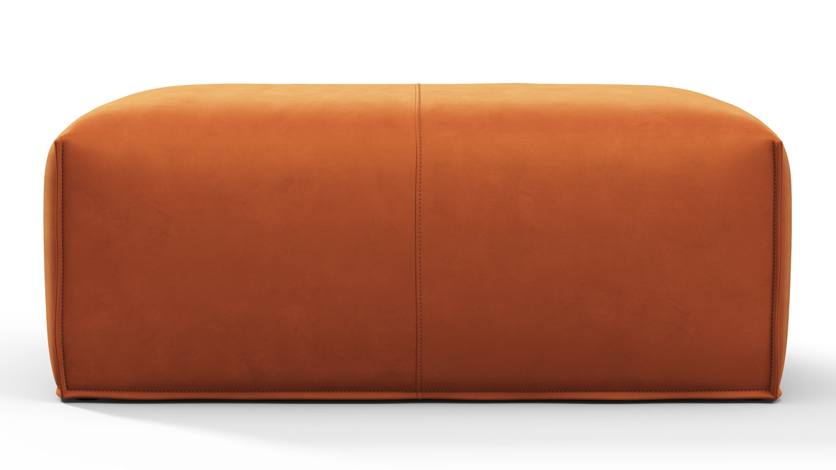 Bambole - Mario Bellini Bambole Ottoman, Apricot Velvet