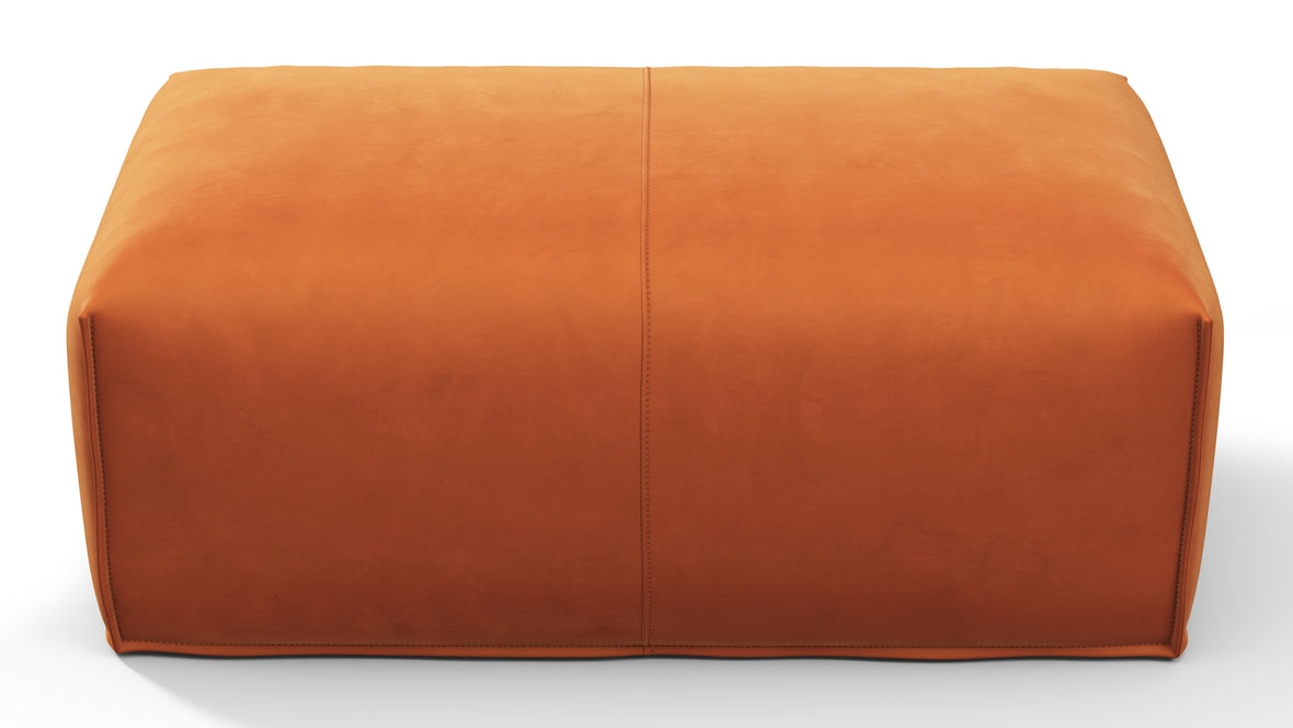 Bambole - Mario Bellini Bambole Ottoman, Apricot Velvet