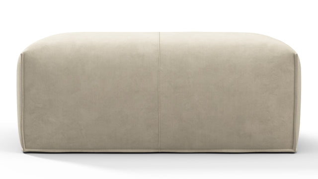 Bambole - Mario Bellini Bambole Ottoman, Eggshell Vegan Suede