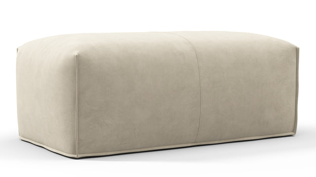 Bambole - Mario Bellini Bambole Ottoman, Eggshell Vegan Suede