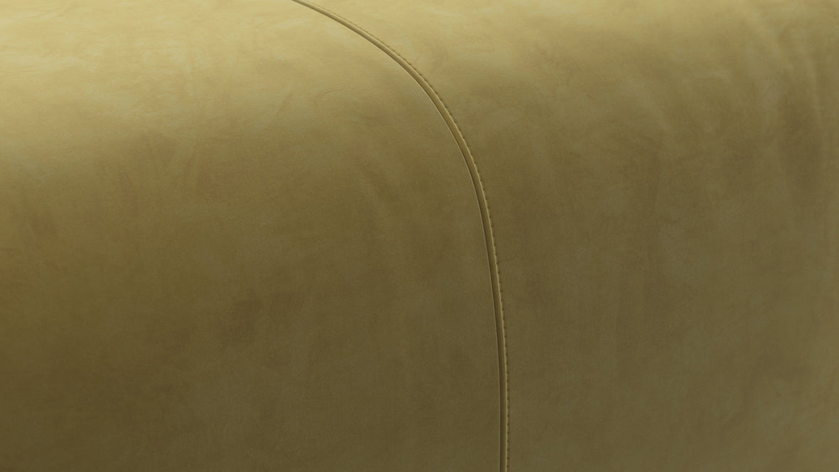 Leandro - Leandro Ottoman, Olive Gold Velvet