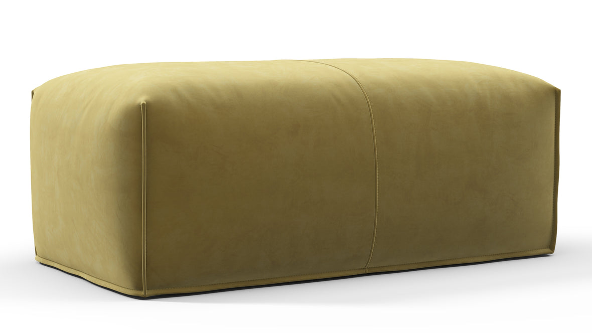 Bambole - Mario Bellini Bambole Ottoman, Olive Gold Velvet