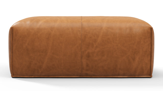 Bambole - Mario Bellini Bambole Ottoman, Distressed Brown Premium Leather