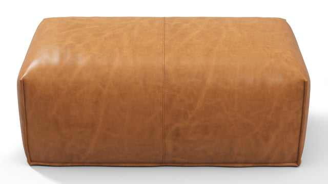 Bambole - Mario Bellini Bambole Ottoman, Distressed Brown Premium Leather