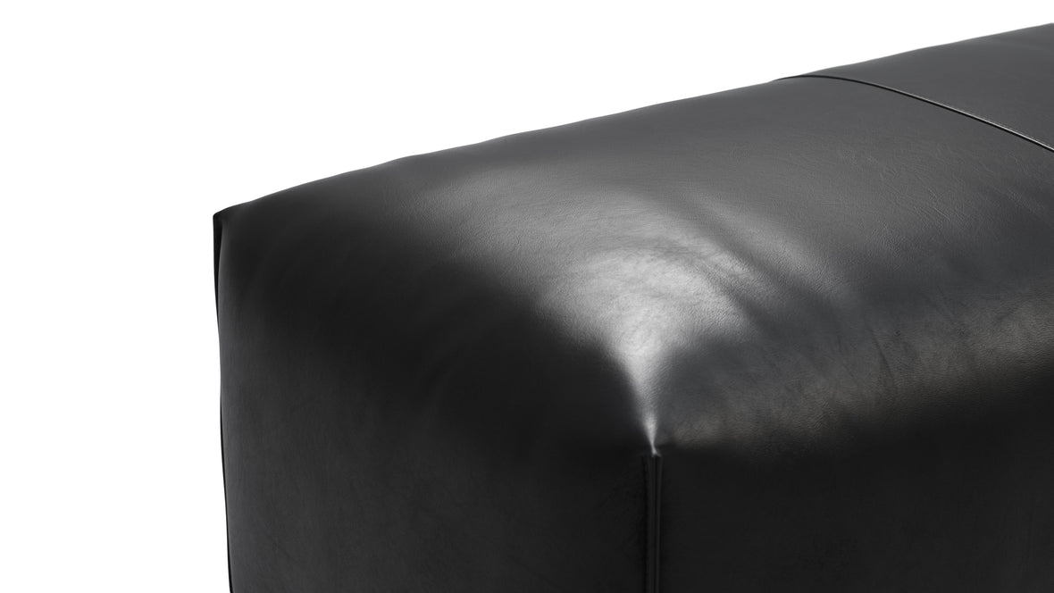 Bambole - Mario Bellini Bambole Ottoman, Midnight Black Premium Leather