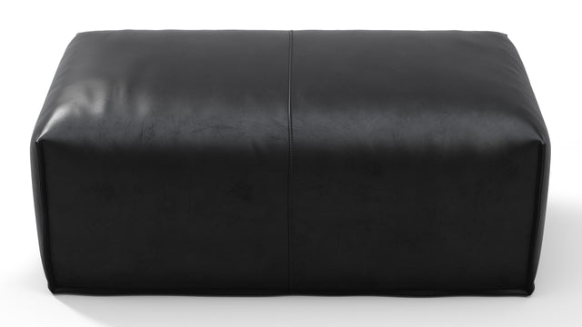 Bambole - Mario Bellini Bambole Ottoman, Midnight Black Premium Leather