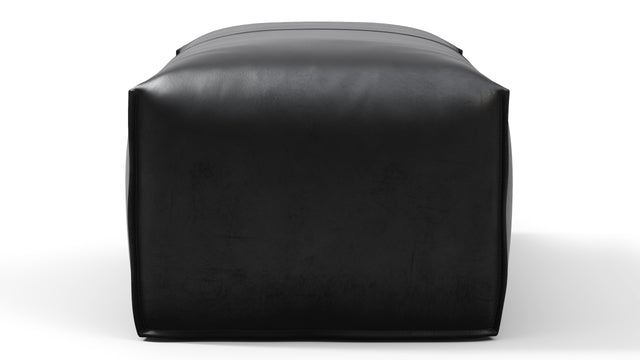 Bambole - Mario Bellini Bambole Ottoman, Midnight Black Premium Leather