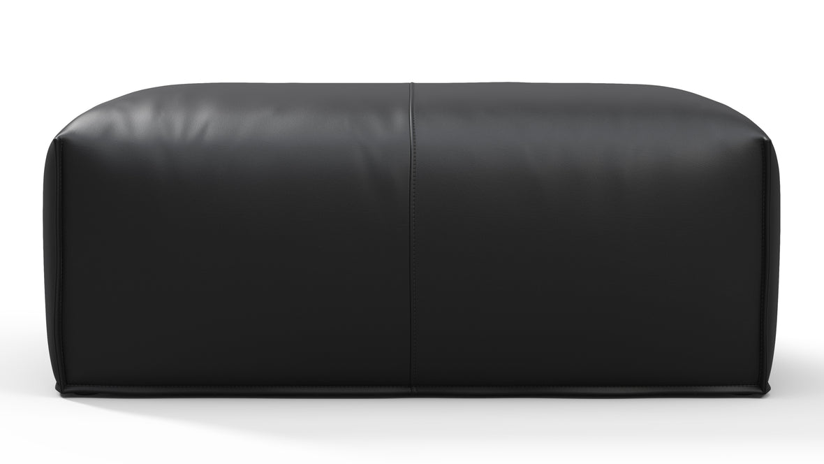 Bambole - Mario Bellini Bambole Ottoman, Vintage Black Vegan Leather