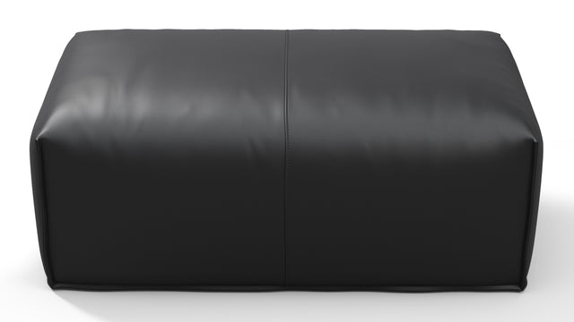 Bambole - Mario Bellini Bambole Ottoman, Vintage Black Vegan Leather