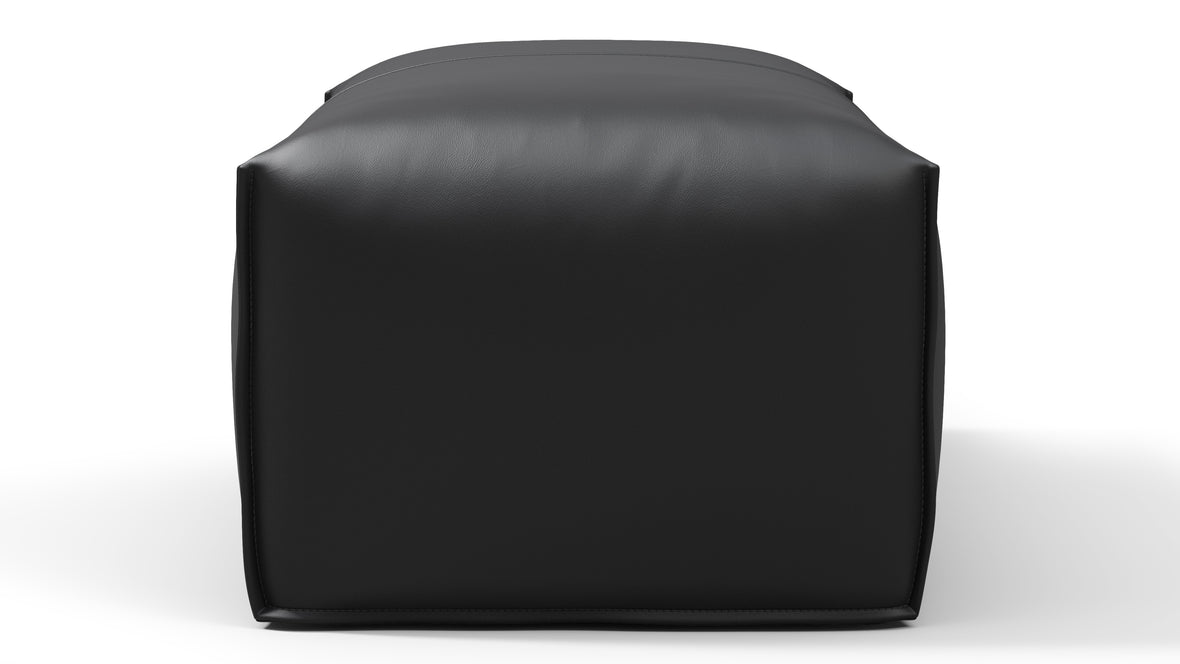 Bambole - Mario Bellini Bambole Ottoman, Vintage Black Vegan Leather