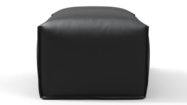 Bambole - Mario Bellini Bambole Ottoman, Vintage Black Vegan Leather