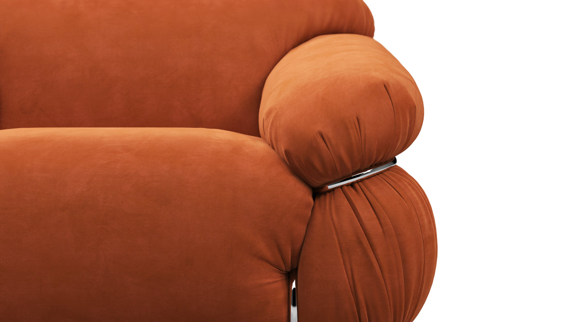 Sesann - Sesann Lounge Chair, Apricot Velvet