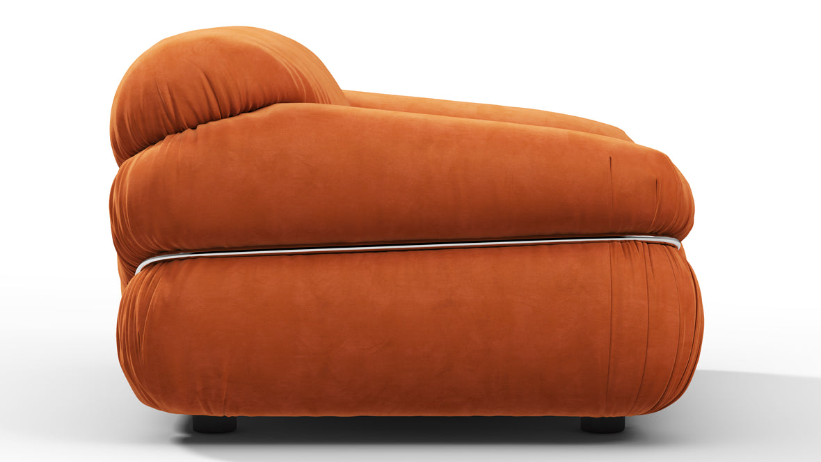 Sesann - Sesann Lounge Chair, Apricot Velvet