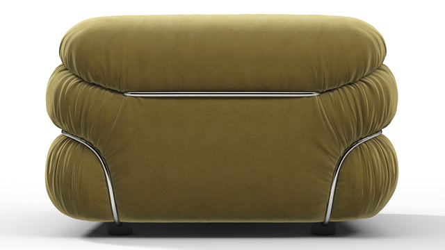 Sesann - Sesann Lounge Chair, Olive Gold Velvet