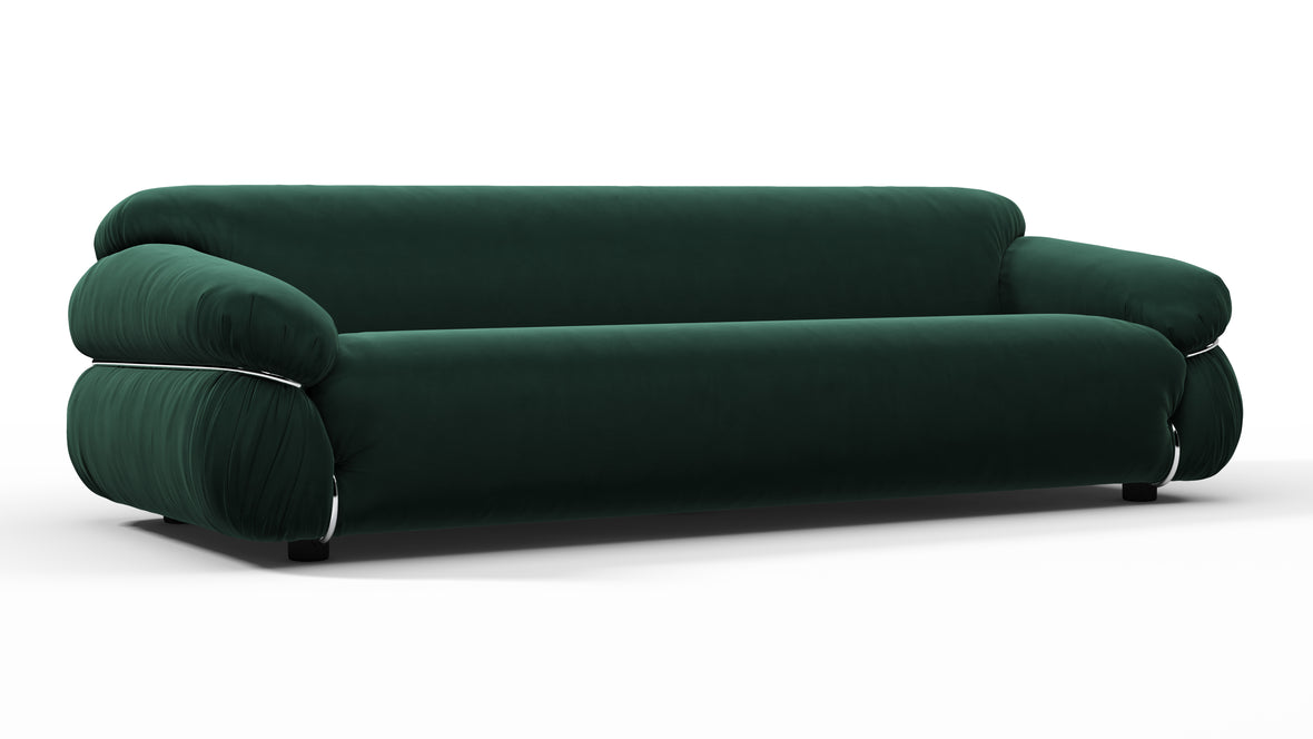 Sesann - Sesann Three Seater Sofa, Deep Pine Velvet