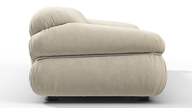 Sesann - Sesann Three Seater Sofa, Eggshell Vegan Suede