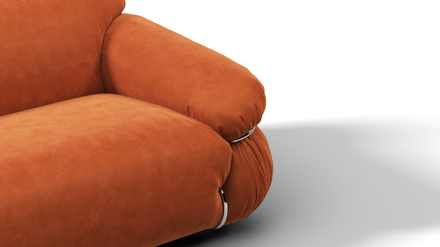 Sesann - Sesann Two Seater Sofa, Apricot Velvet