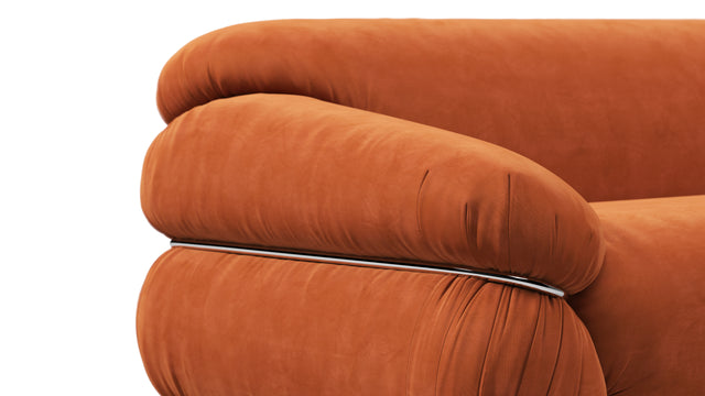 Sesann - Sesann Two Seater Sofa, Apricot Velvet