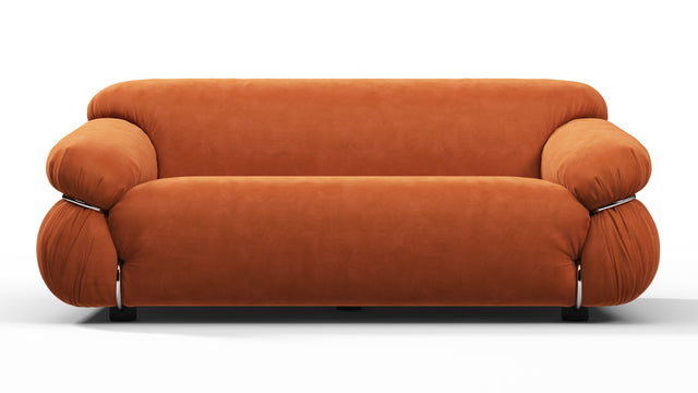 Sesann - Sesann Two Seater Sofa, Apricot Velvet