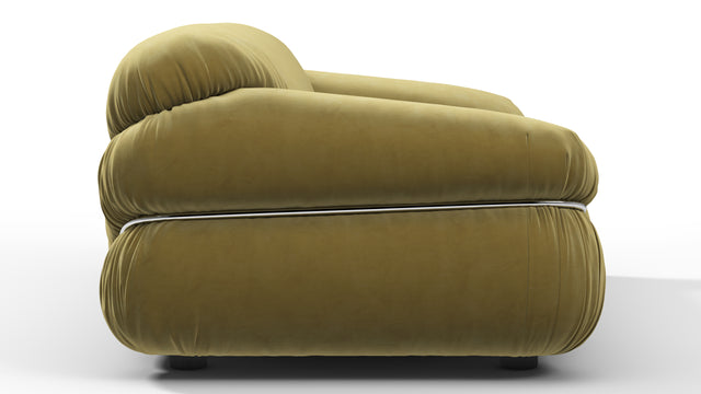 Sesann - Sesann Two Seater Sofa, Olive Gold Velvet