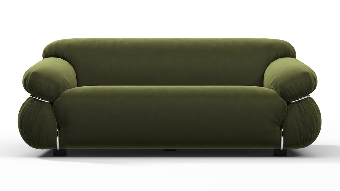 Sesann - Sesann Two Seater Sofa, Thyme Luxe Velvet