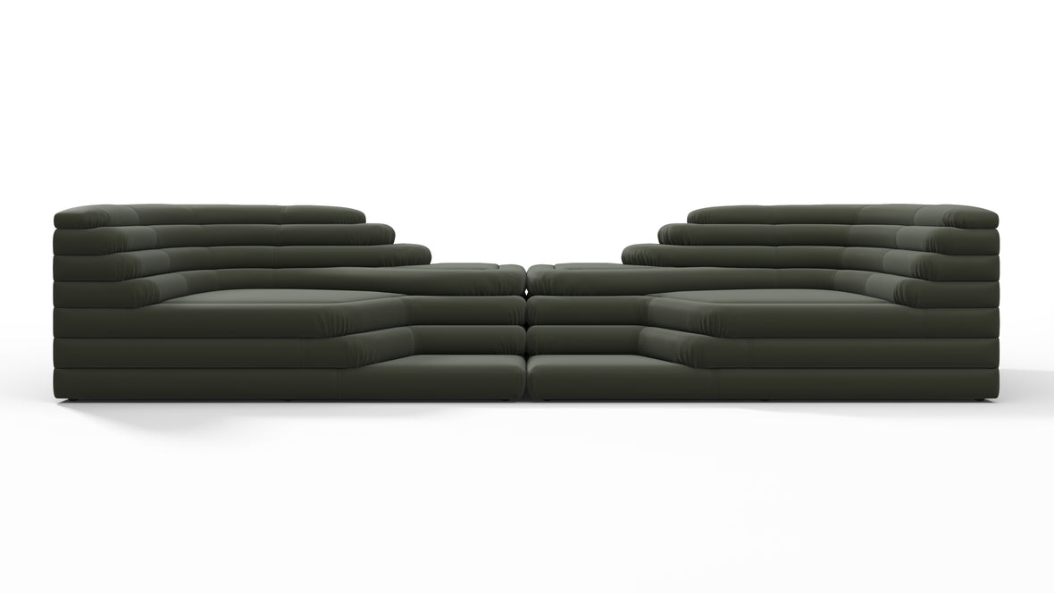 Terrazza - Terrazza Sofa Combination, Army Green Vegan Leather