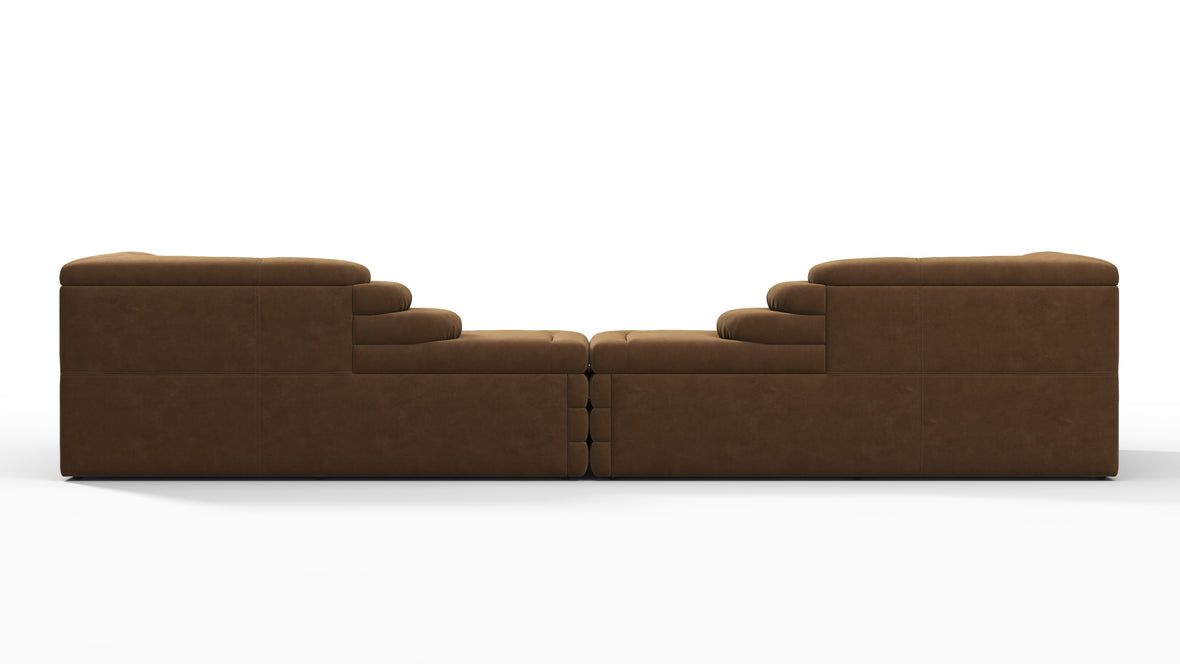 Terrazza - Terrazza Sofa Combination, Brown Vegan Suede