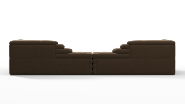 Terrazza - Terrazza Sofa Combination, Distressed Brown Vegan Leather