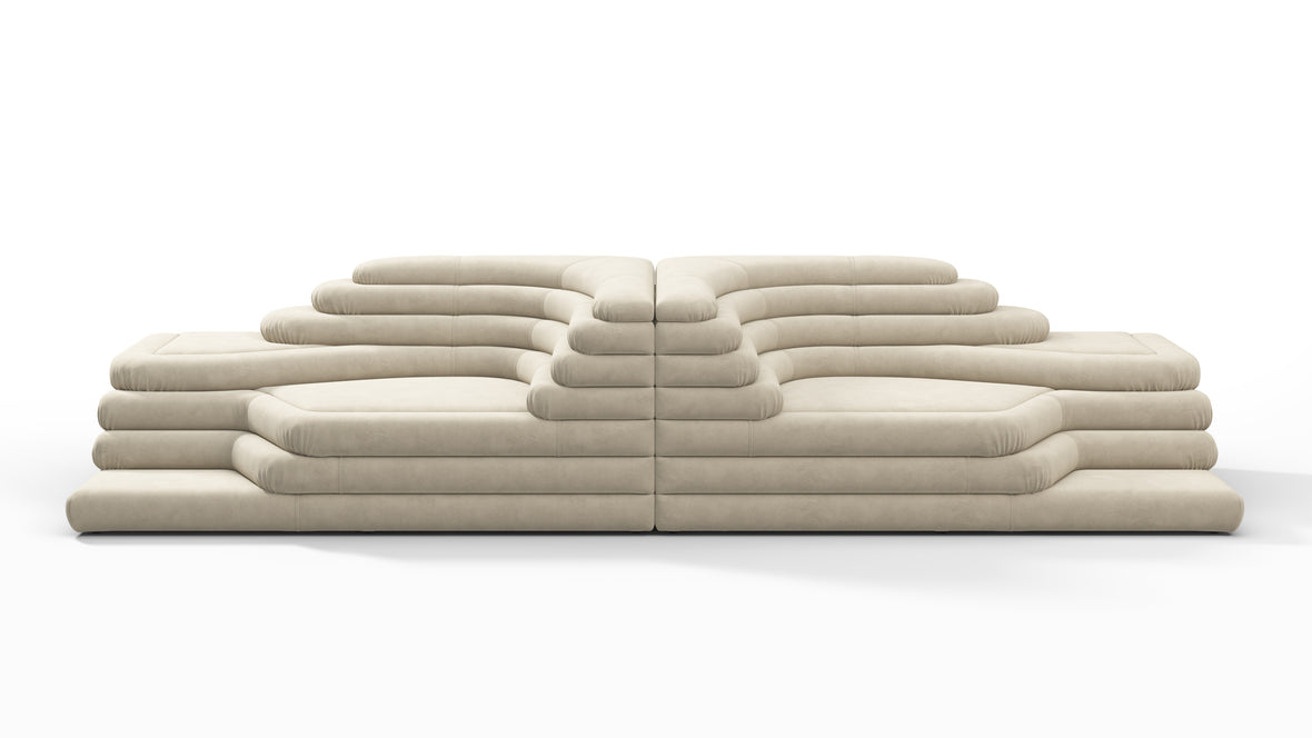 Terrazza - Terrazza Sofa Combination, Eggshell Vegan Suede