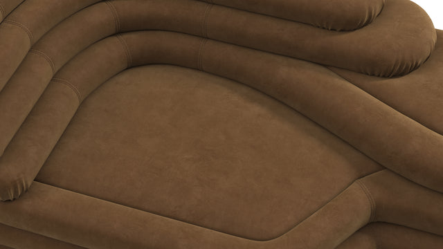 Terrazza - Terrazza Sofa, Left Arm, Brown Vegan Suede