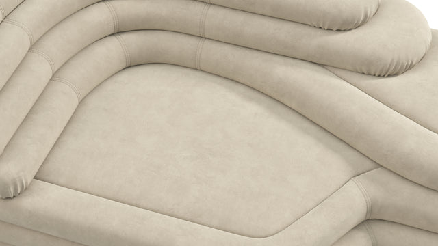 Terrazza - Terrazza Sofa, Left Arm, Eggshell Vegan Suede