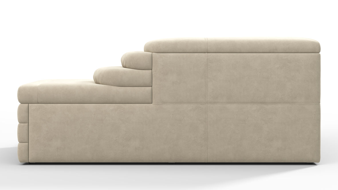 Terrazza - Terrazza Sofa, Left Arm, Eggshell Vegan Suede