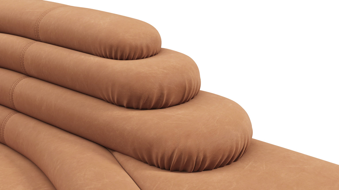 Terrazza - Terrazza Sofa, Left Arm, Tan Vegan Leather