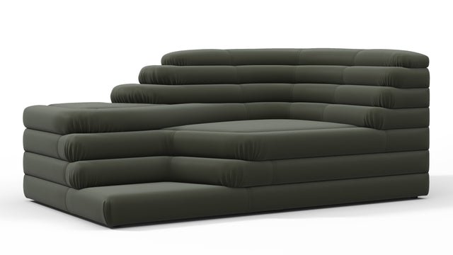 Terrazza - Terrazza Sofa, Right Arm, Army Green Vegan Leather