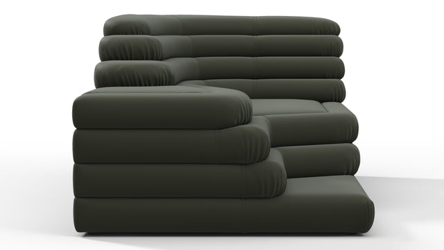 Terrazza - Terrazza Sofa, Right Arm, Army Green Vegan Leather