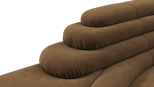 Terrazza - Terrazza Sofa, Right Arm, Brown Vegan Suede