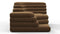 Terrazza - Terrazza Sofa, Right Arm, Brown Vegan Suede