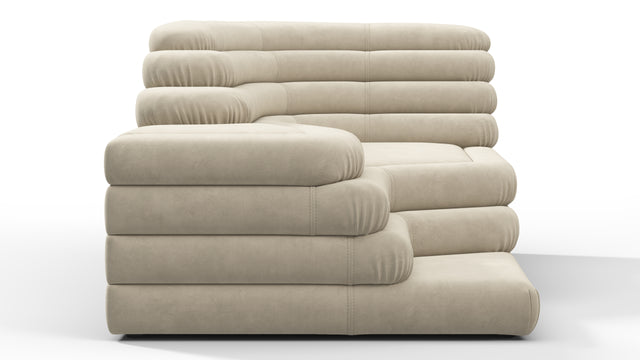 Terrazza - Terrazza Sofa, Right Arm, Eggshell Vegan Suede