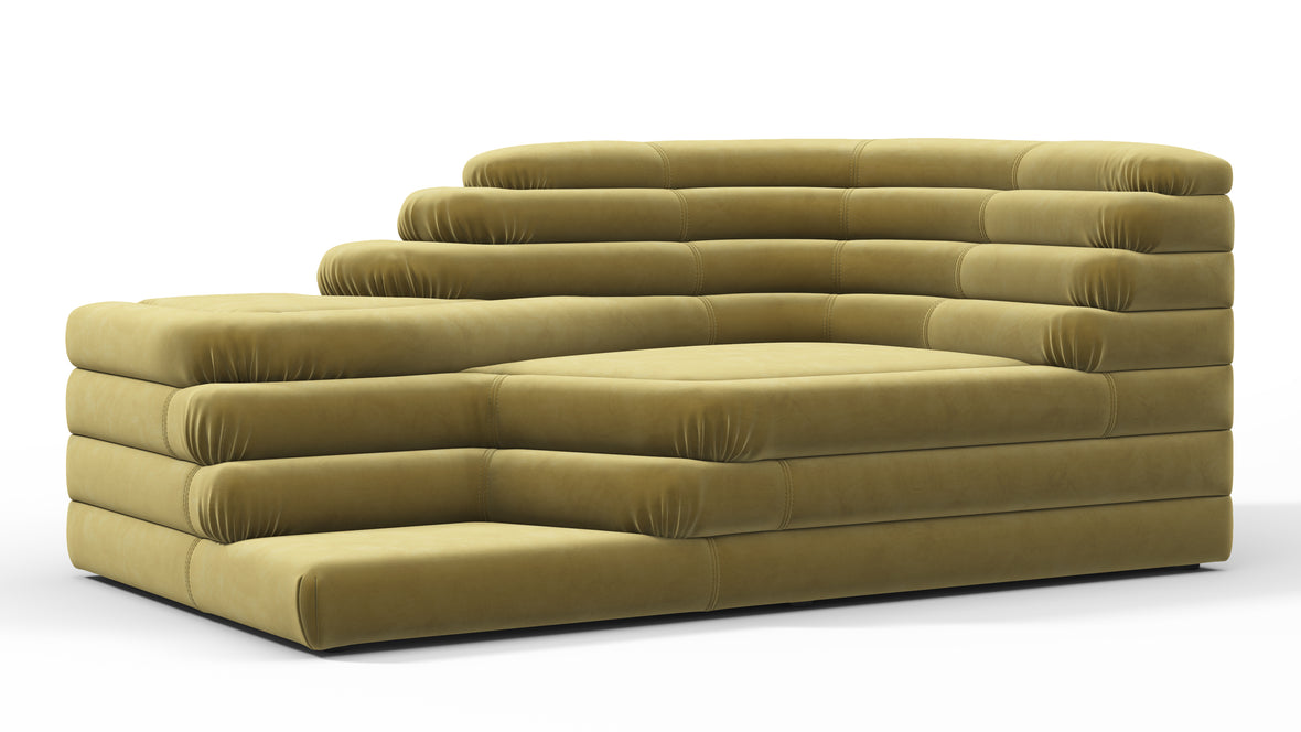 Terrazza - Terrazza Sofa, Right Arm, Olive Gold Velvet