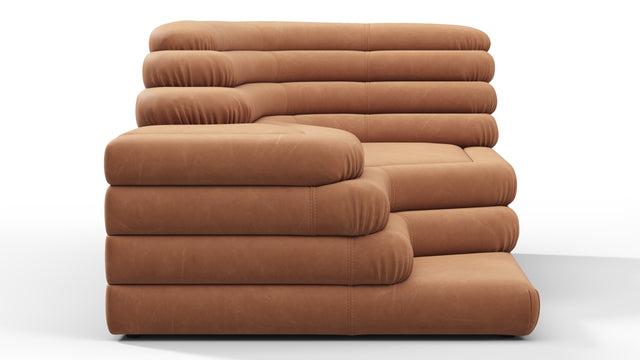 Terrazza - Terrazza Sofa, Right Arm, Tan Vegan Leather