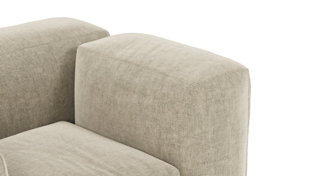 Le Mura - Le Mura Lounge Armchair, Beige Gray Chenille