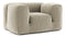 Le Mura - Le Mura Lounge Armchair, Beige Gray Chenille