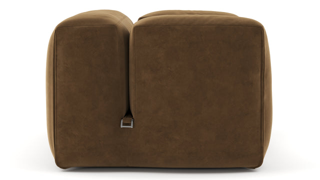 Le Mura - Le Mura Lounge Armchair, Brown Vegan Suede