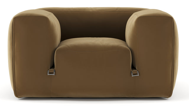 Le Mura - Le Mura Lounge Armchair, Old Gold Luxe Velvet